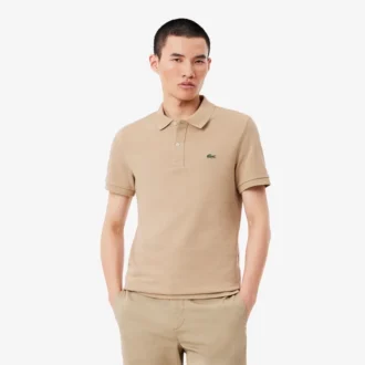L.12.12 Piqué-polo voor heren met slanke pasvorm