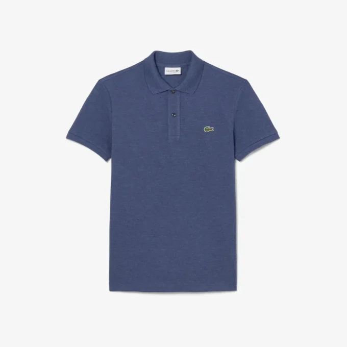 L.12.12 Piqué-polo voor heren met slanke pasvorm