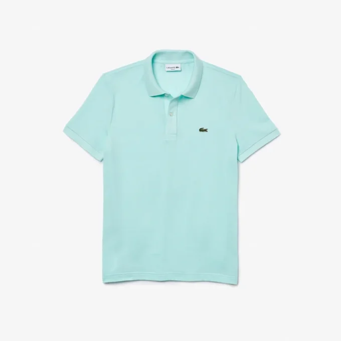 L.12.12 Piqué-polo voor heren met slanke pasvorm