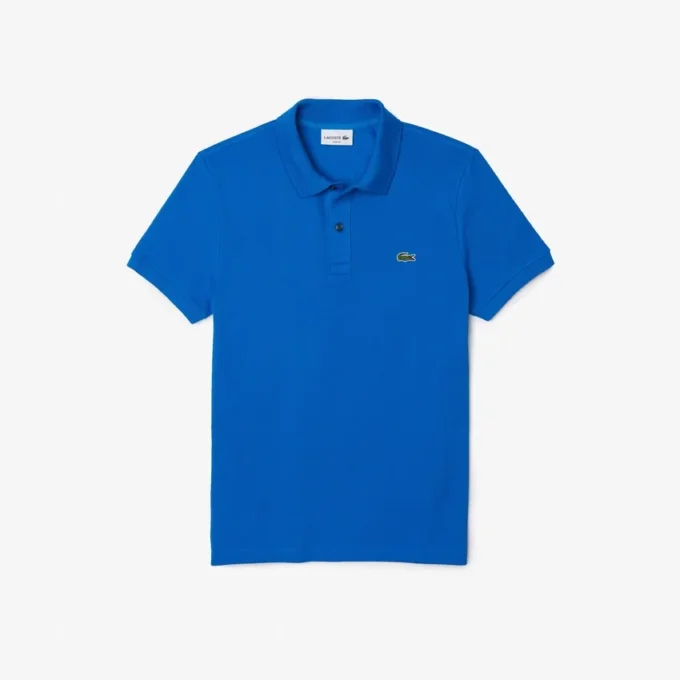 L.12.12 Piqué-polo voor heren met slanke pasvorm