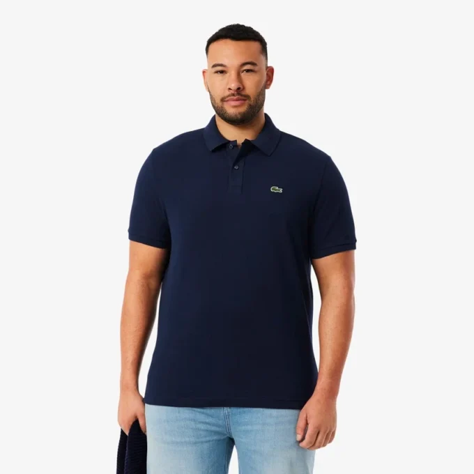 L.12.12 Piqué-polo voor heren met slanke pasvorm
