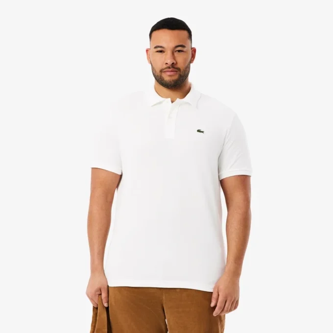 L.12.12 Piqué-polo voor heren met slanke pasvorm