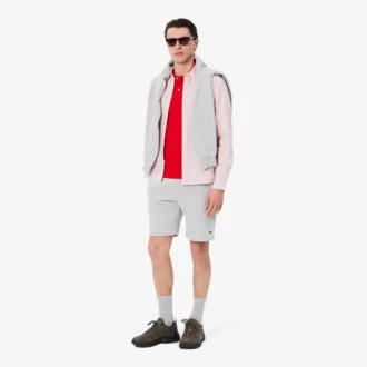 L.12.12 Piqué-polo voor heren met slanke pasvorm
