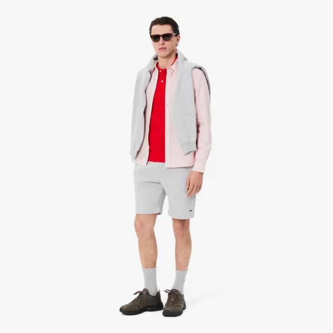 L.12.12 Piqué-polo voor heren met slanke pasvorm
