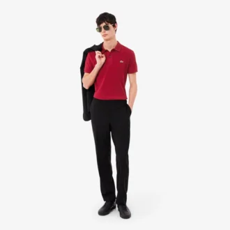 L.12.12 Piqué-polo voor heren met slanke pasvorm