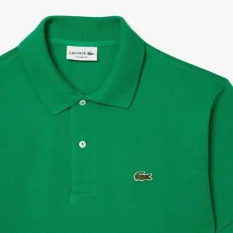 L.12.12 Piqué-polo voor heren met slanke pasvorm