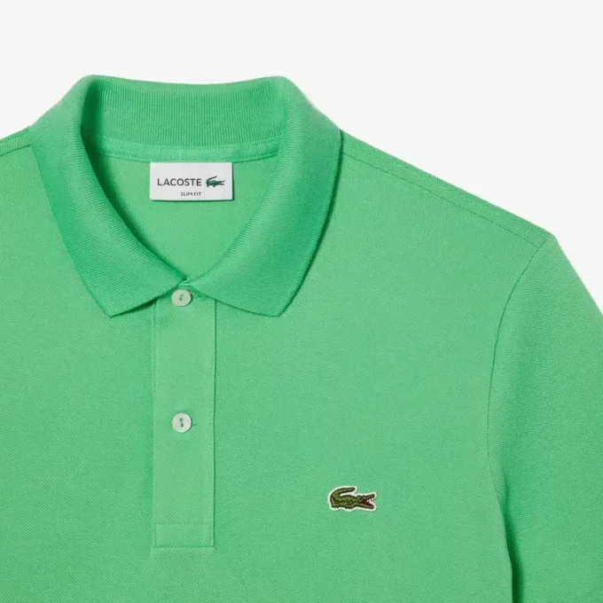 L.12.12 Piqué-polo voor heren met slanke pasvorm
