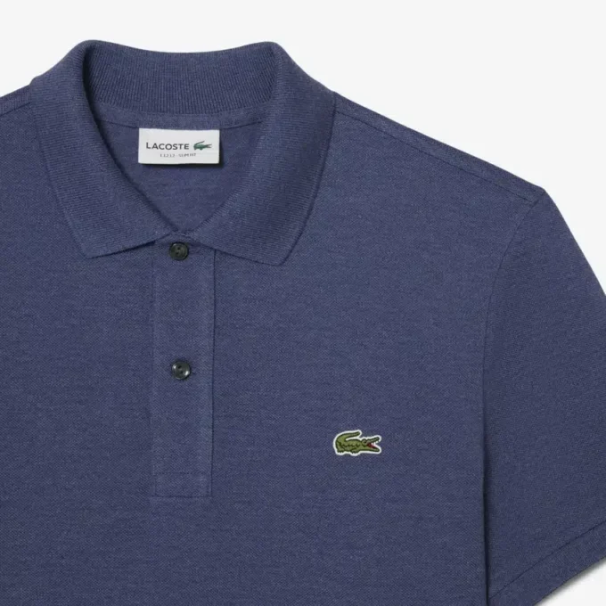 L.12.12 Piqué-polo voor heren met slanke pasvorm
