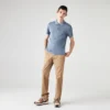 L.12.12 Piqué-polo voor heren met slanke pasvorm