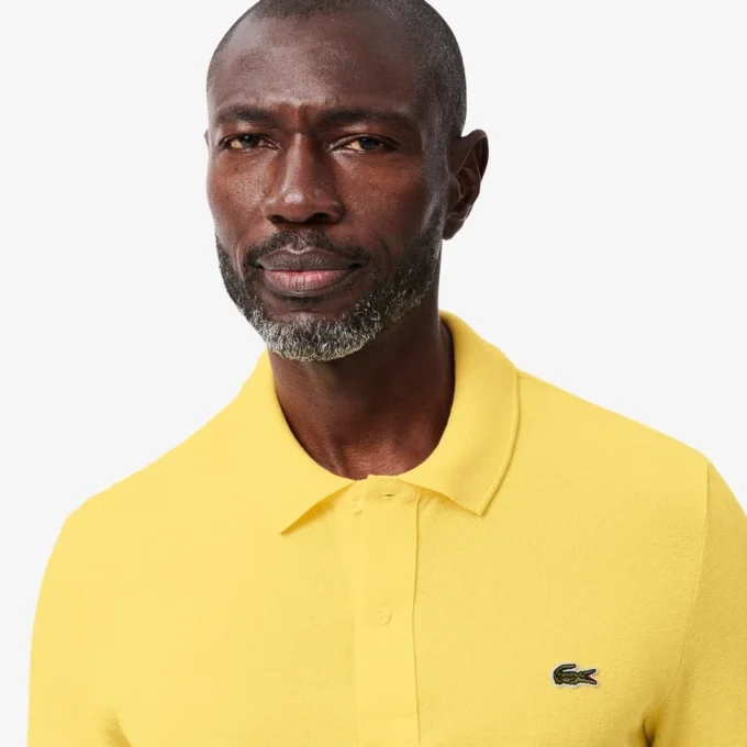 L.12.12 Piqué-polo voor heren met slanke pasvorm