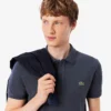 L.12.12 Piqué-polo voor heren met slanke pasvorm