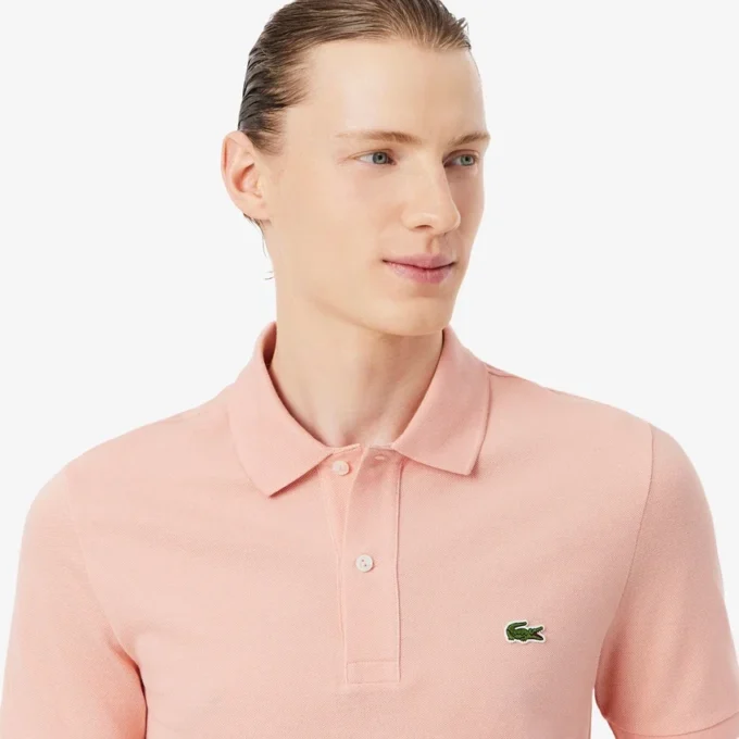 L.12.12 Piqué-polo voor heren met slanke pasvorm