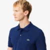 L.12.12 Piqué-polo voor heren met slanke pasvorm