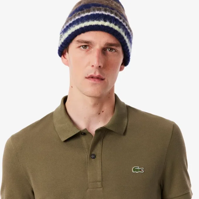 L.12.12 Piqué-polo voor heren met slanke pasvorm