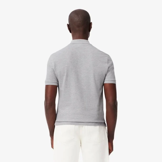 L.12.12 Piqué-polo voor heren met slanke pasvorm