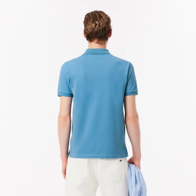 L.12.12 Piqué-polo voor heren met slanke pasvorm