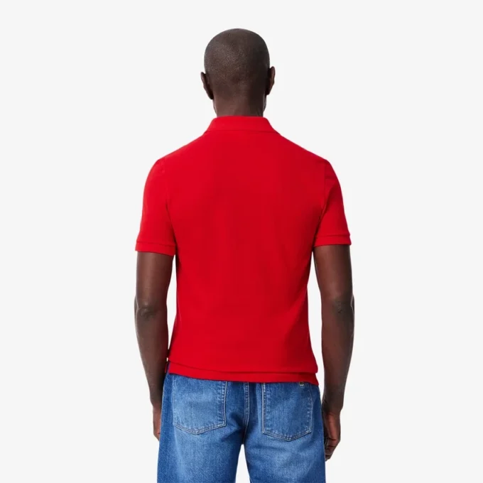 L.12.12 Piqué-polo voor heren met slanke pasvorm