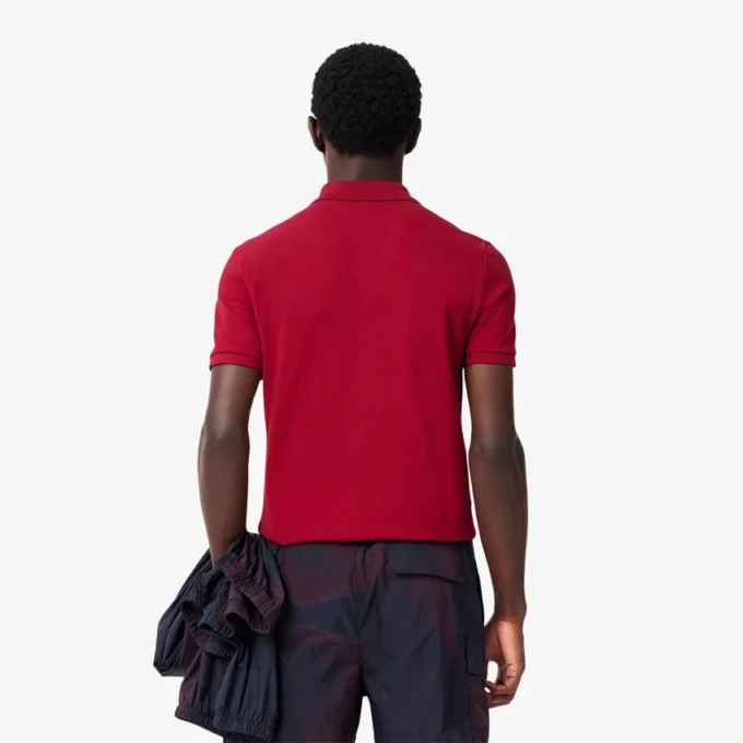 L.12.12 Piqué-polo voor heren met slanke pasvorm