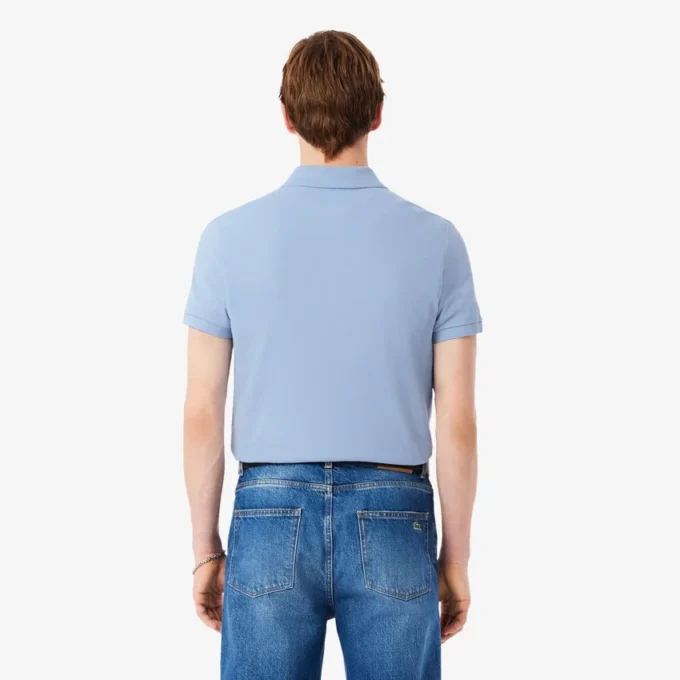 L.12.12 Piqué-polo voor heren met slanke pasvorm