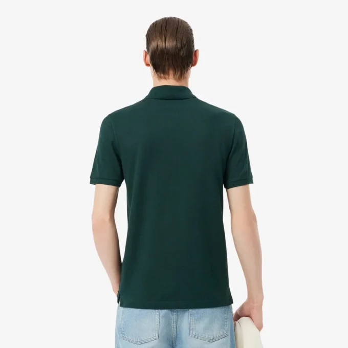 L.12.12 Piqué-polo voor heren met slanke pasvorm