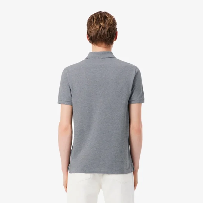 L.12.12 Piqué-polo voor heren met slanke pasvorm
