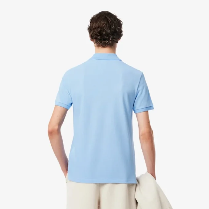 L.12.12 Piqué-polo voor heren met slanke pasvorm