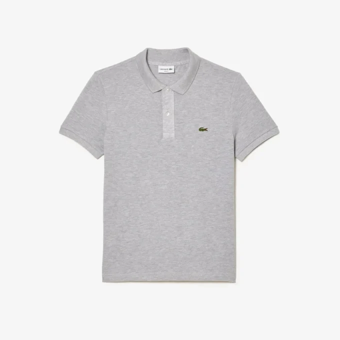 L.12.12 Piqué-polo voor heren met slanke pasvorm