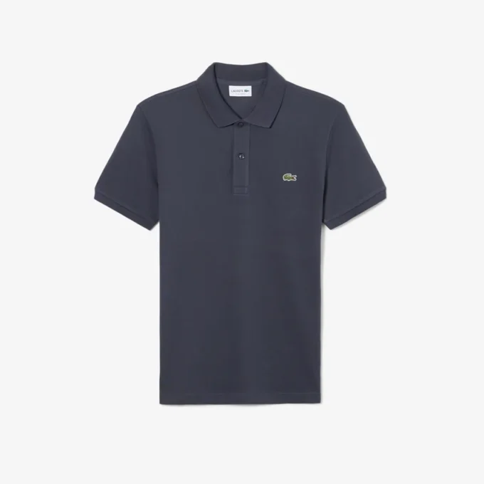 L.12.12 Piqué-polo voor heren met slanke pasvorm