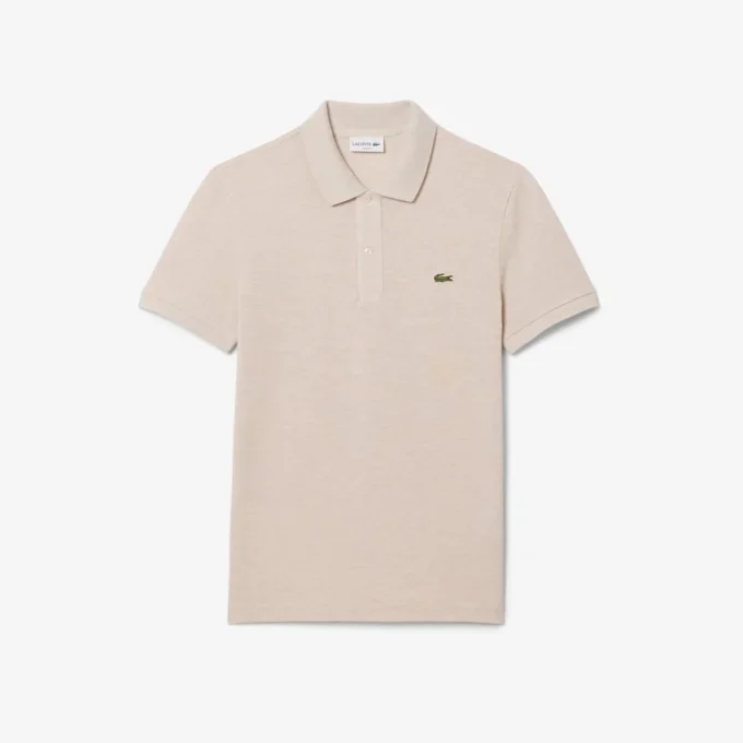 L.12.12 Piqué-polo voor heren met slanke pasvorm