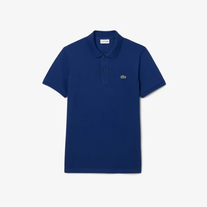 L.12.12 Piqué-polo voor heren met slanke pasvorm