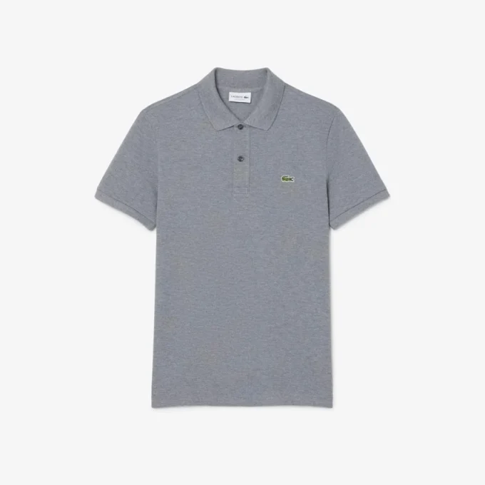 L.12.12 Piqué-polo voor heren met slanke pasvorm