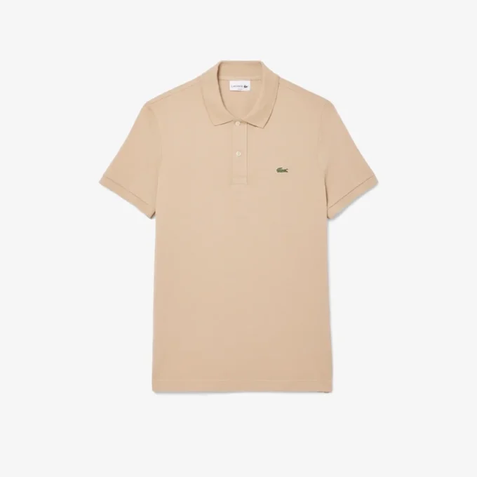 L.12.12 Piqué-polo voor heren met slanke pasvorm