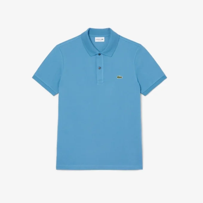 L.12.12 Piqué-polo voor heren met slanke pasvorm