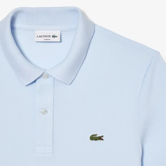 L.12.12 Piqué-polo voor heren met slanke pasvorm