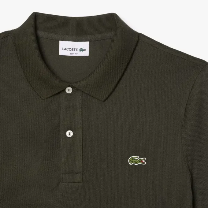 L.12.12 Piqué-polo voor heren met slanke pasvorm