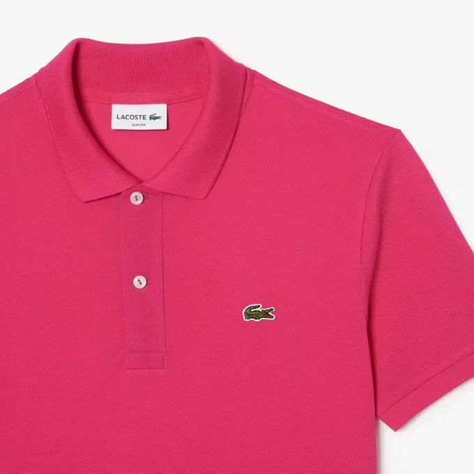 L.12.12 Piqué-polo voor heren met slanke pasvorm