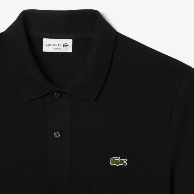 L.12.12 Piqué-polo voor heren met slanke pasvorm