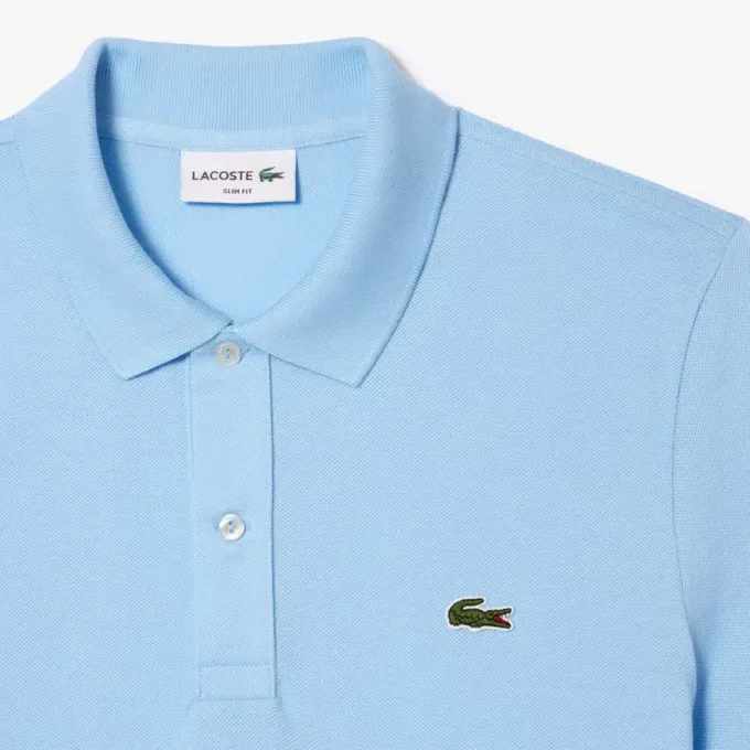 L.12.12 Piqué-polo voor heren met slanke pasvorm