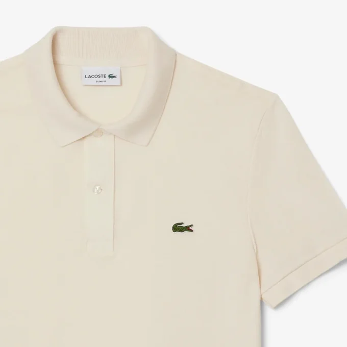 L.12.12 Piqué-polo voor heren met slanke pasvorm