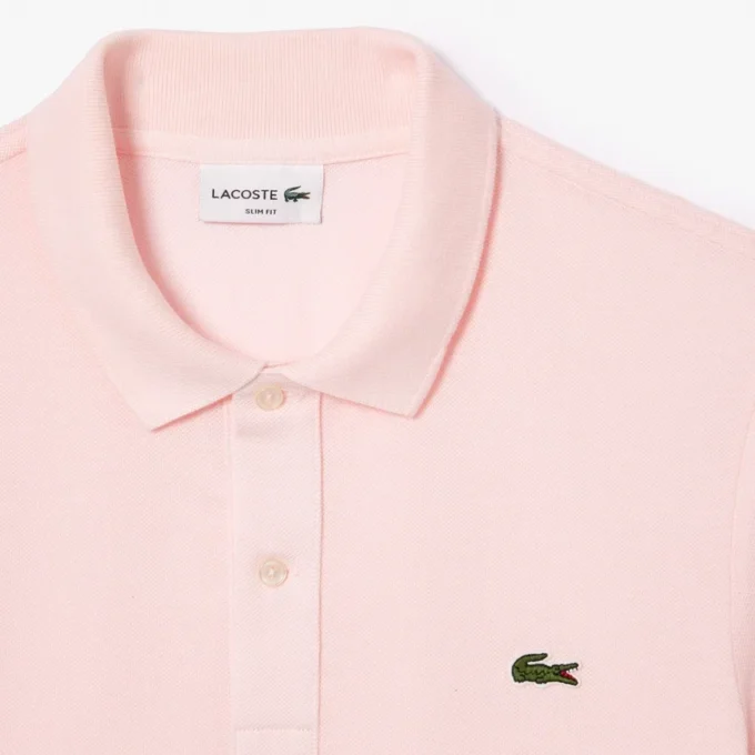 L.12.12 Piqué-polo voor heren met slanke pasvorm