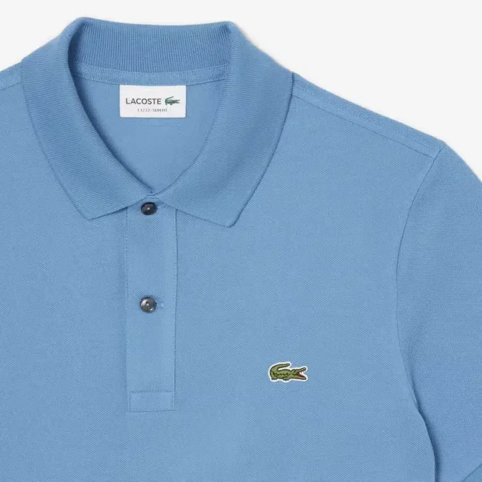 L.12.12 Piqué-polo voor heren met slanke pasvorm
