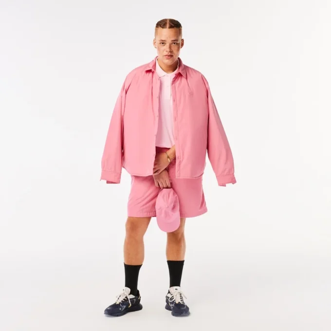 L.12.12 Piqué-polo voor heren met slanke pasvorm
