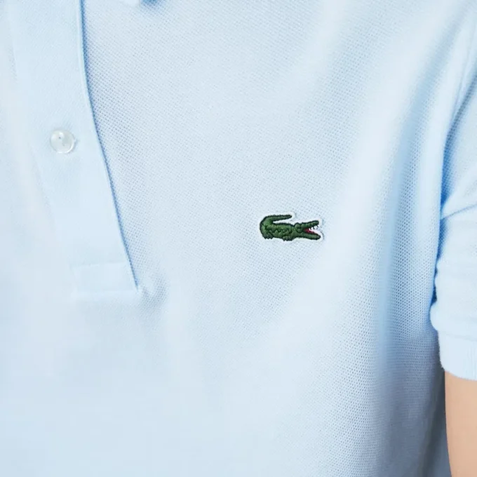 L.12.12 Piqué-polo voor heren met slanke pasvorm