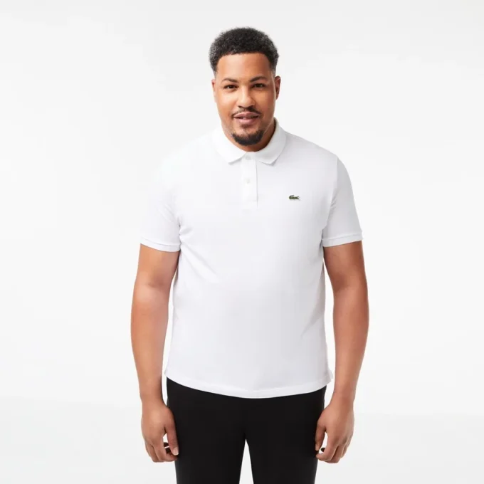 L.12.12 Piqué-polo voor heren met slanke pasvorm
