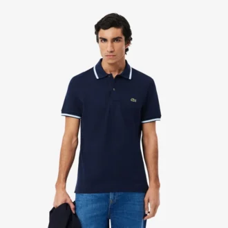 L.12.12-polo met accenten voor heren, regular fit