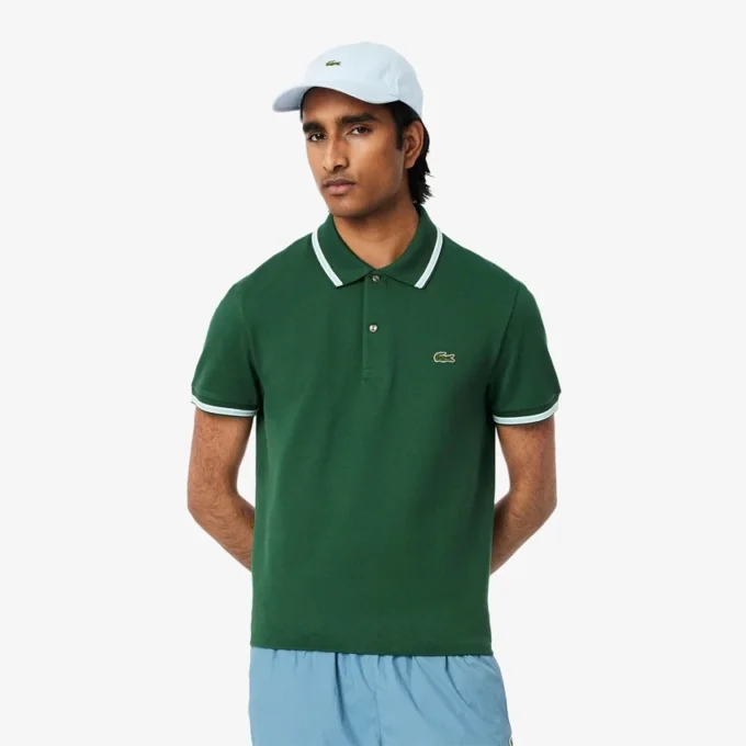 L.12.12-polo met accenten voor heren, regular fit