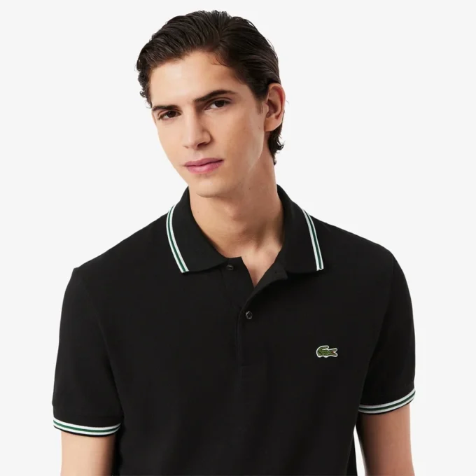 L.12.12-polo met accenten voor heren, regular fit
