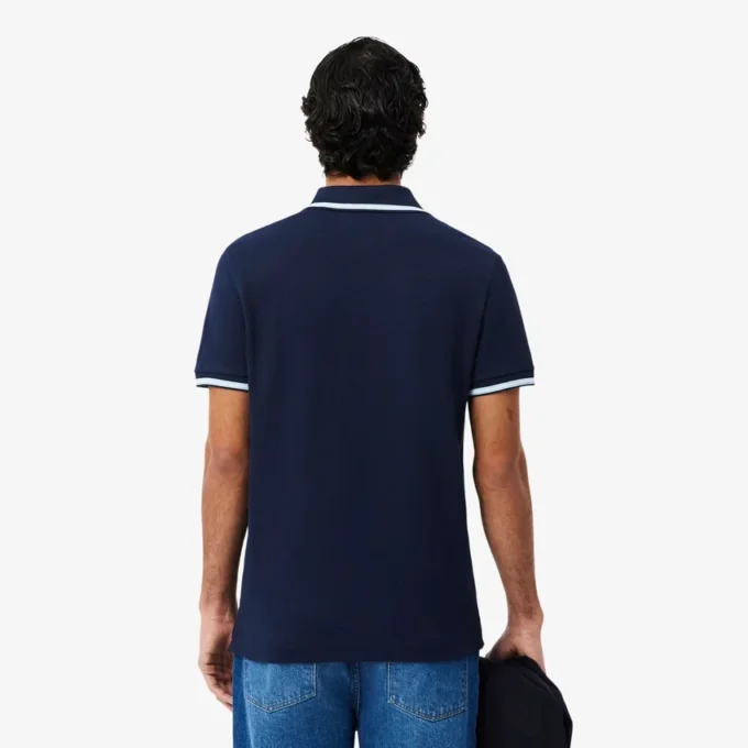 L.12.12-polo met accenten voor heren, regular fit
