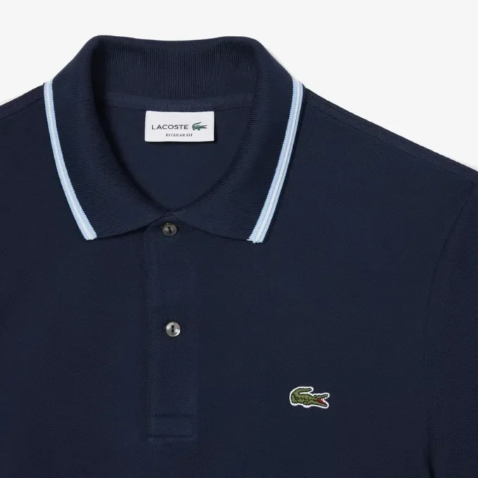 L.12.12-polo met accenten voor heren, regular fit
