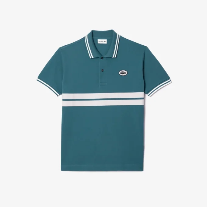 L.12.12-polo met badge voor heren, klassieke pasvorm